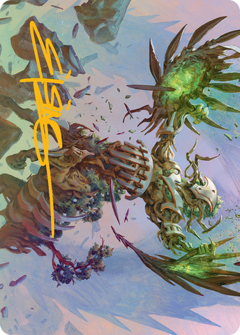 {A} Botanical Brawler Art Card (Gold-Stamped Signature) [March of the Machine Art Series][GS AMOM 043]
