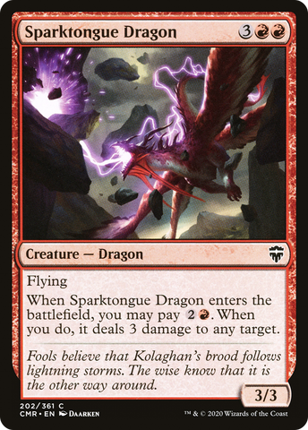 {C} Sparktongue Dragon [Commander Legends][CMR 202]