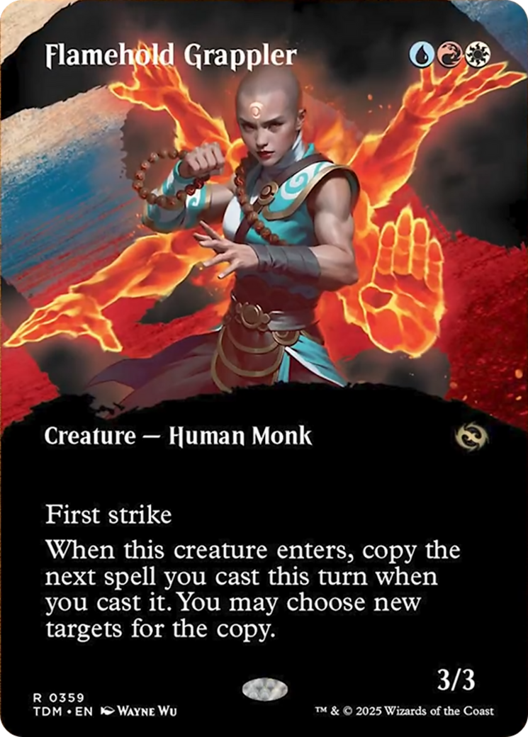 {@R} Flamehold Grappler (Borderless) [Tarkir: Dragonstorm][TDM 359]