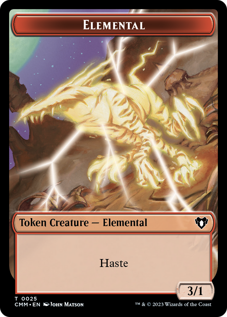 {T} Human Soldier // Elemental (0025) Double-Sided Token [Commander Masters Tokens][TCMM 6//25]