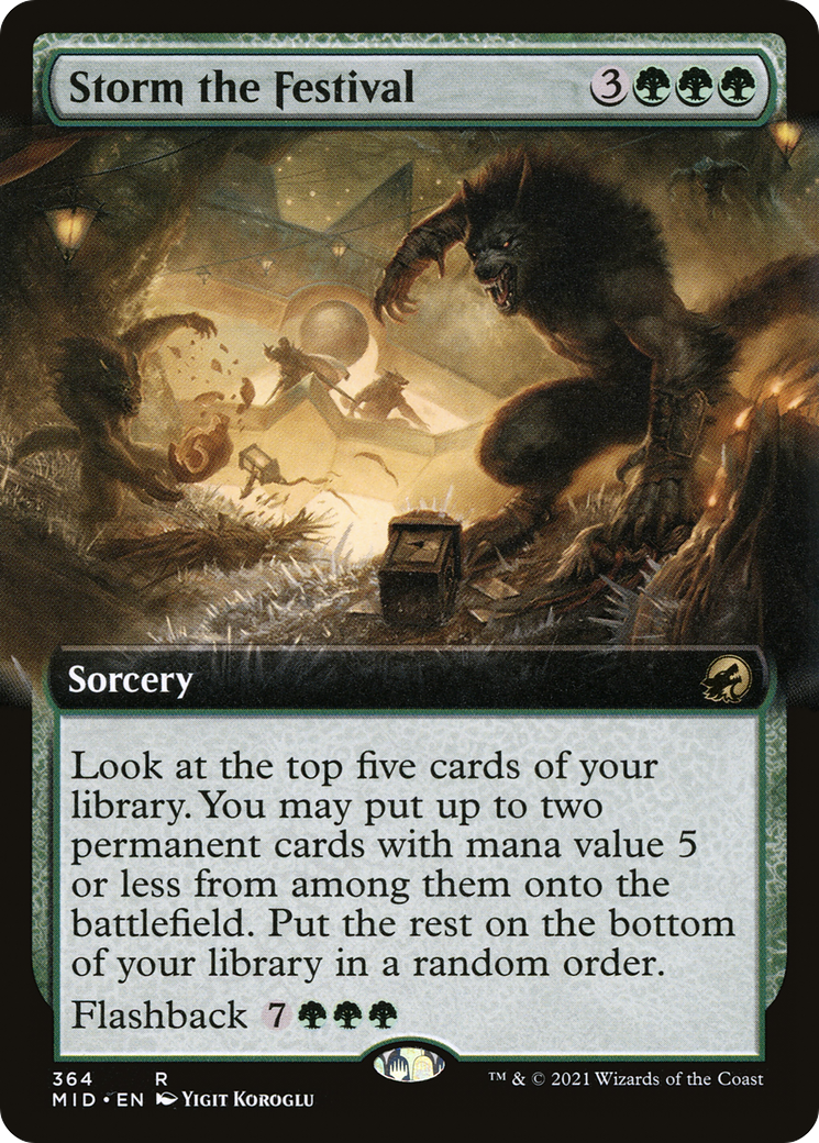 {R} Storm the Festival (Extended Art) [Innistrad: Midnight Hunt][MID 364]