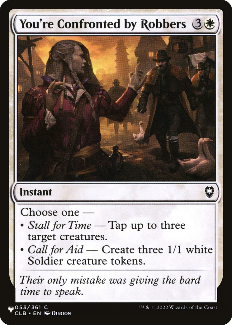 You're Confronted by Robbers [LIST 053/361]