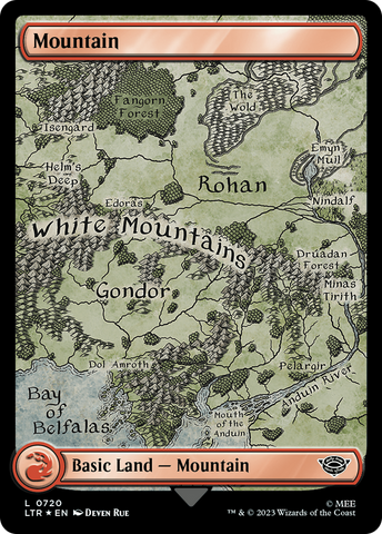 {B} Mountain (720) (Surge Foil) [The Lord of the Rings: Tales of Middle-Earth][LTR 720]
