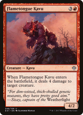 {C} Flametongue Kavu [Archenemy: Nicol Bolas][E01 048]