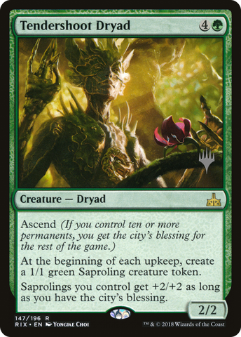 {R} Tendershoot Dryad (Promo Pack) [Rivals of Ixalan Promos][PP RIX 147]