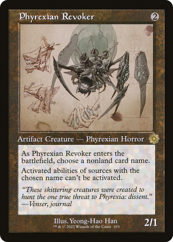 {R} Phyrexian Revoker (Retro Schematic) [The Brothers' War Retro Artifacts][BRR 103]