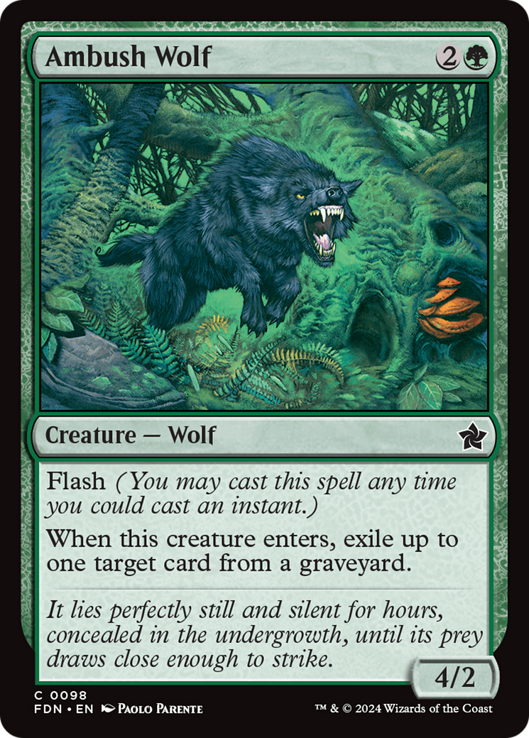 {@C} Ambush Wolf [Foundations][FDN 098]