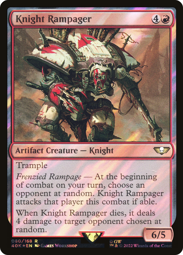 {R} Knight Rampager (Surge Foil) [Universes Beyond: Warhammer 40,000][SF 40K 080]