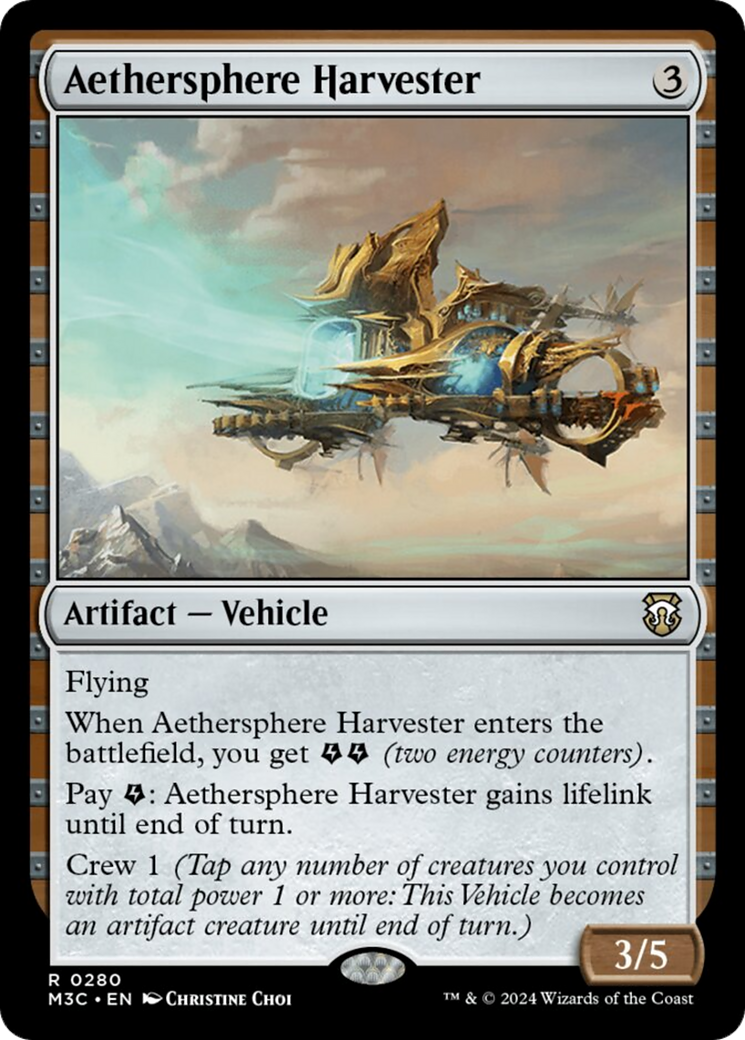 {R} Aethersphere Harvester (Ripple Foil) [Modern Horizons 3 Commander][RPF M3C 280]