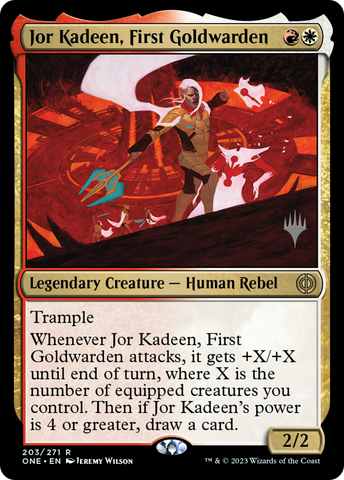{R} Jor Kadeen, First Goldwarden (Promo Pack) [Phyrexia: All Will Be One Promos][PP ONE 203]