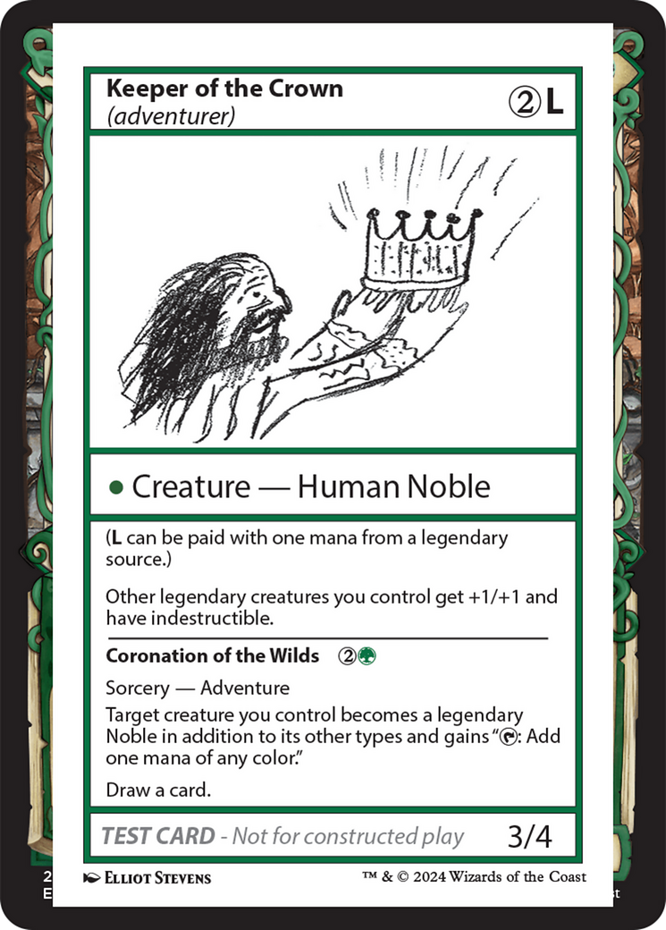 {C} Keeper of the Crown (adventurer) [Mystery Booster 2 Playtest Cards][MB2 PLAYTEST]