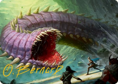 {A} Purple Worm Art Card (Gold-Stamped Signature) [Dungeons & Dragons: Adventures in the Forgotten Realms Art Series][GS AAFR 003]