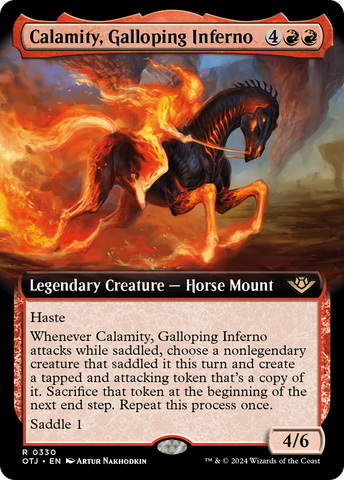 {@R} Calamity, Galloping Inferno (Extended Art) [Outlaws of Thunder Junction][OTJ 330]