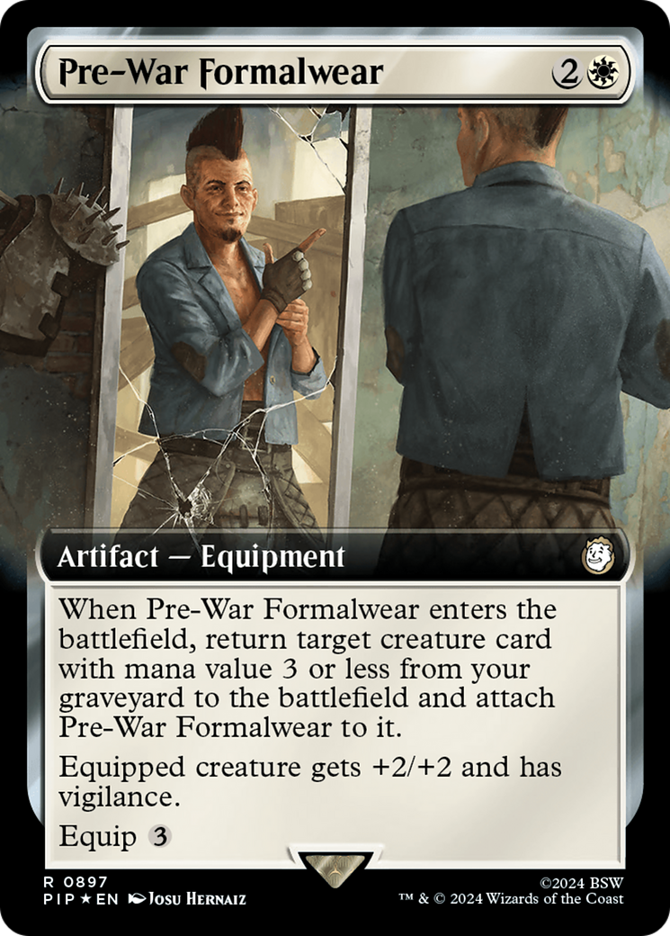 {R} Pre-War Formalwear (Extended Art) (Surge Foil) [Fallout][PIP 897]