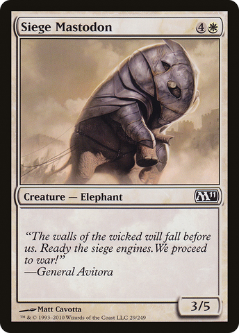{C} Siege Mastodon [Magic 2011][M11 029]