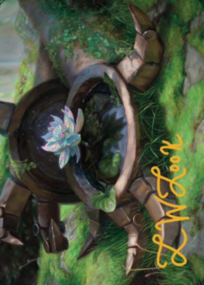 {A} Timeless Lotus Art Card (Gold-Stamped Signature) [Dominaria United Art Series][GS ADMU 057]