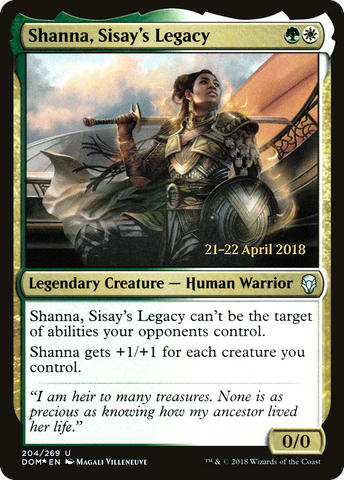 {C} Shanna, Sisay's Legacy [Dominaria Prerelease Promos][PR DOM 204]
