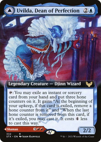 {R} Uvilda, Dean of Perfection // Nassari, Dean of Expression (Extended Art) [Strixhaven: School of Mages][STX 332]
