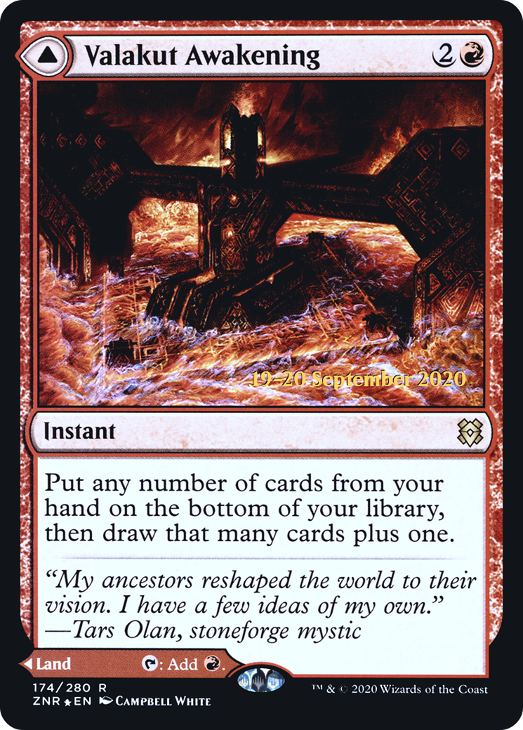 {R} Valakut Awakening // Valakut Stoneforge [Zendikar Rising Prerelease Promos][PR ZNR 174]