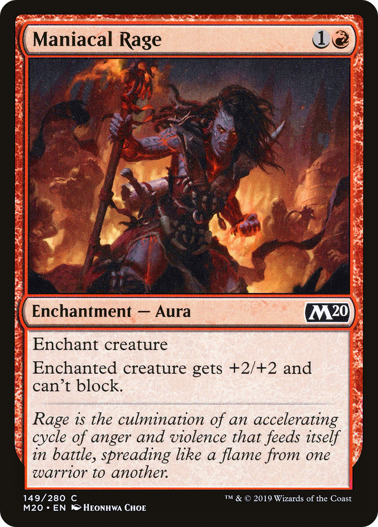 {C} Maniacal Rage [Core Set 2020][M20 149]