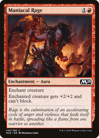 {C} Maniacal Rage [Core Set 2020][M20 149]