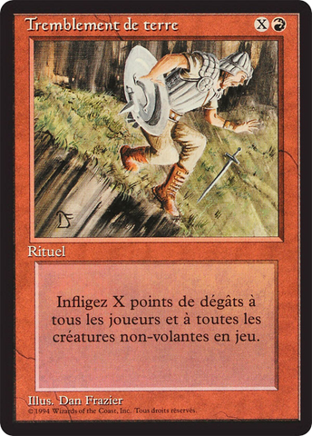 {F} Earthquake [Foreign Black Border][FBB 3ED 148]