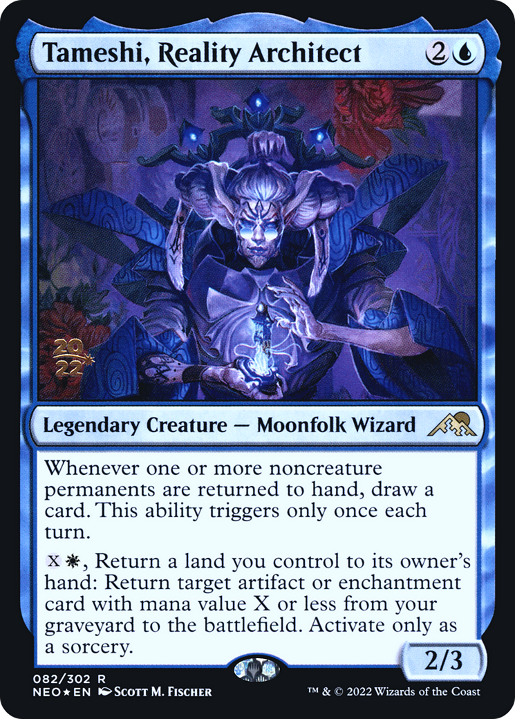 {R} Tameshi, Reality Architect [Kamigawa: Neon Dynasty Prerelease Promos][PR NEO 082]