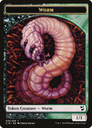 {T} Cat Warrior // Worm Double-sided Token [Commander 2018 Tokens][TC18 015]
