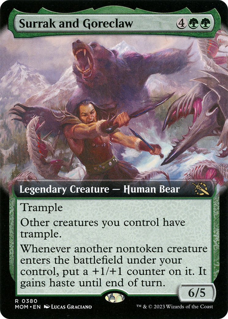 {R} Surrak and Goreclaw (Extended Art) [March of the Machine][MOM 380]