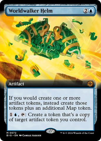 {@R} Worldwalker Helm (Extended Art) [Outlaws of Thunder Junction: The Big Score][BIG 072]