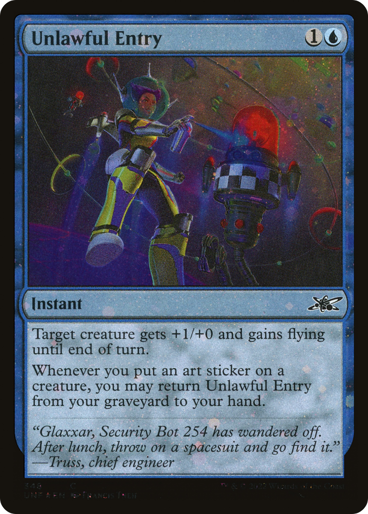 {C} Unlawful Entry (Galaxy Foil) [Unfinity][UNF 348]
