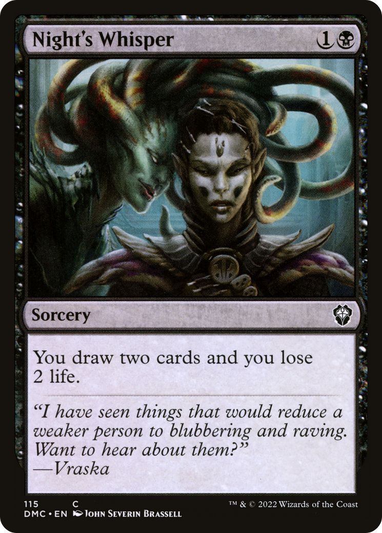 {C} Night's Whisper [Dominaria United Commander][DMC 115]