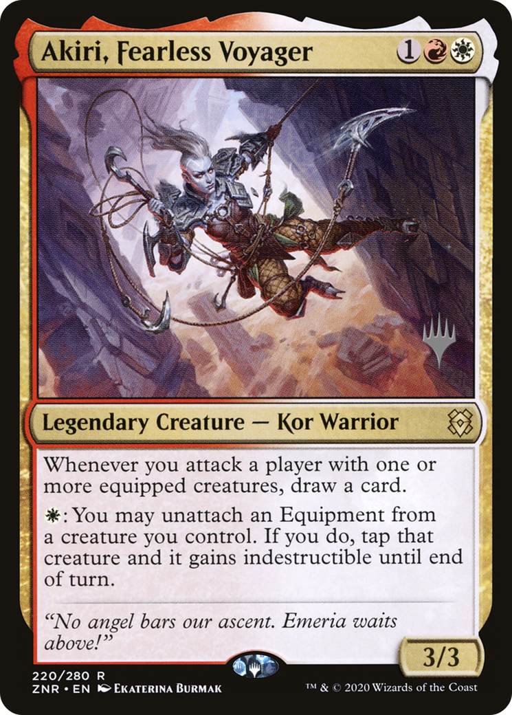 {R} Akiri, Fearless Voyager (Promo Pack) [Zendikar Rising Promos][PP ZNR 220]