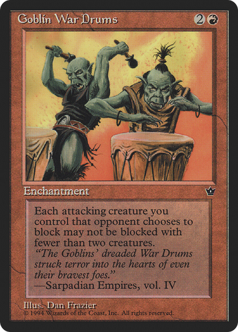 {C} Goblin War Drums (Dan Frazier) [Fallen Empires][FEM 58A]