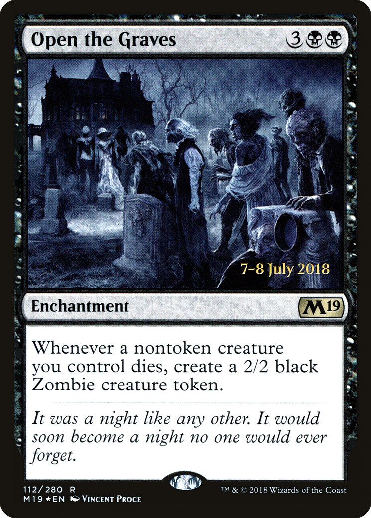 {R} Open the Graves [Core Set 2019 Prerelease Promos][PR M19 112] - Misty Mountain Games