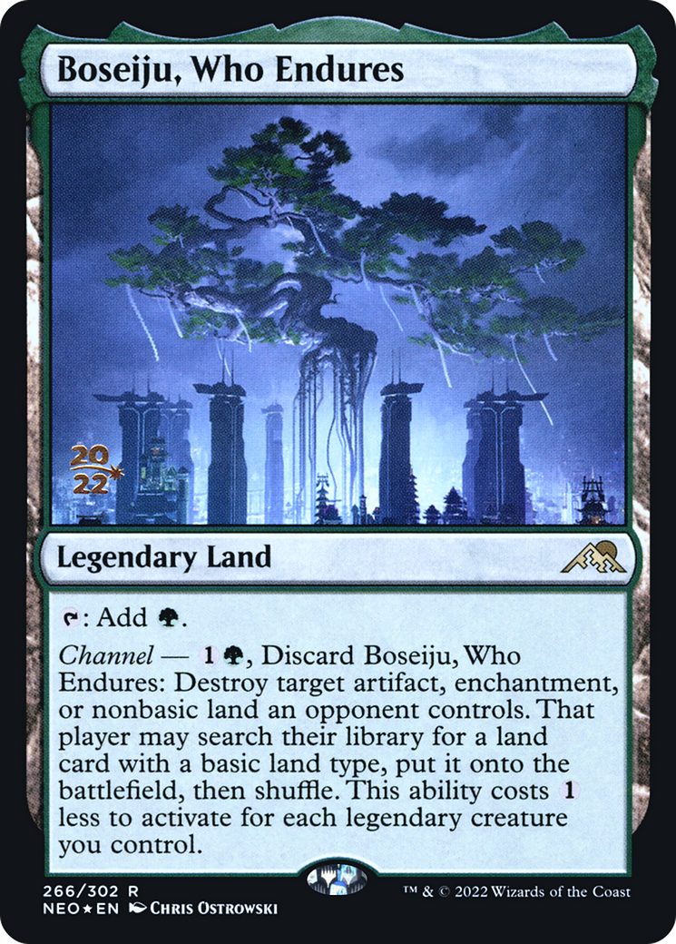 {R} Boseiju, Who Endures [Kamigawa: Neon Dynasty Prerelease Promos][PR NEO 266]