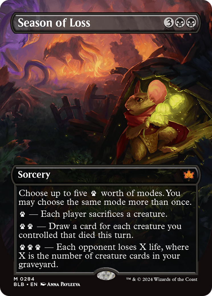 {@R} Season of Loss (Borderless) [Bloomburrow][BLB 284]