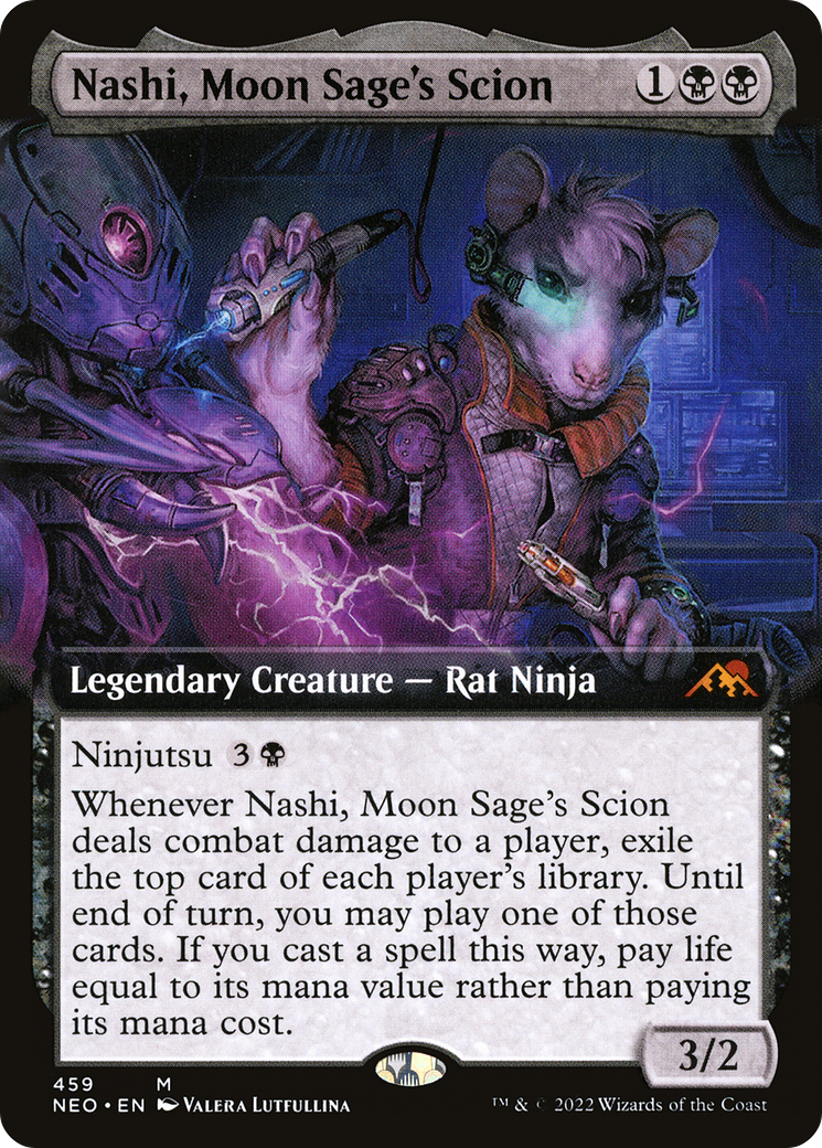 {R} Nashi, Moon Sage's Scion (Extended Art) [Kamigawa: Neon Dynasty][NEO 459]