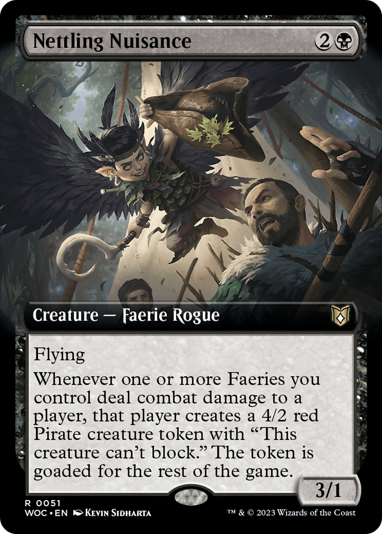 {R} Nettling Nuisance (Extended Art) [Wilds of Eldraine Commander][WOC 051]