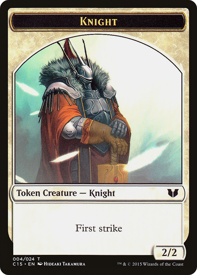 {T} Knight Token (004/024) [Commander 2015 Tokens][TC15 004]
