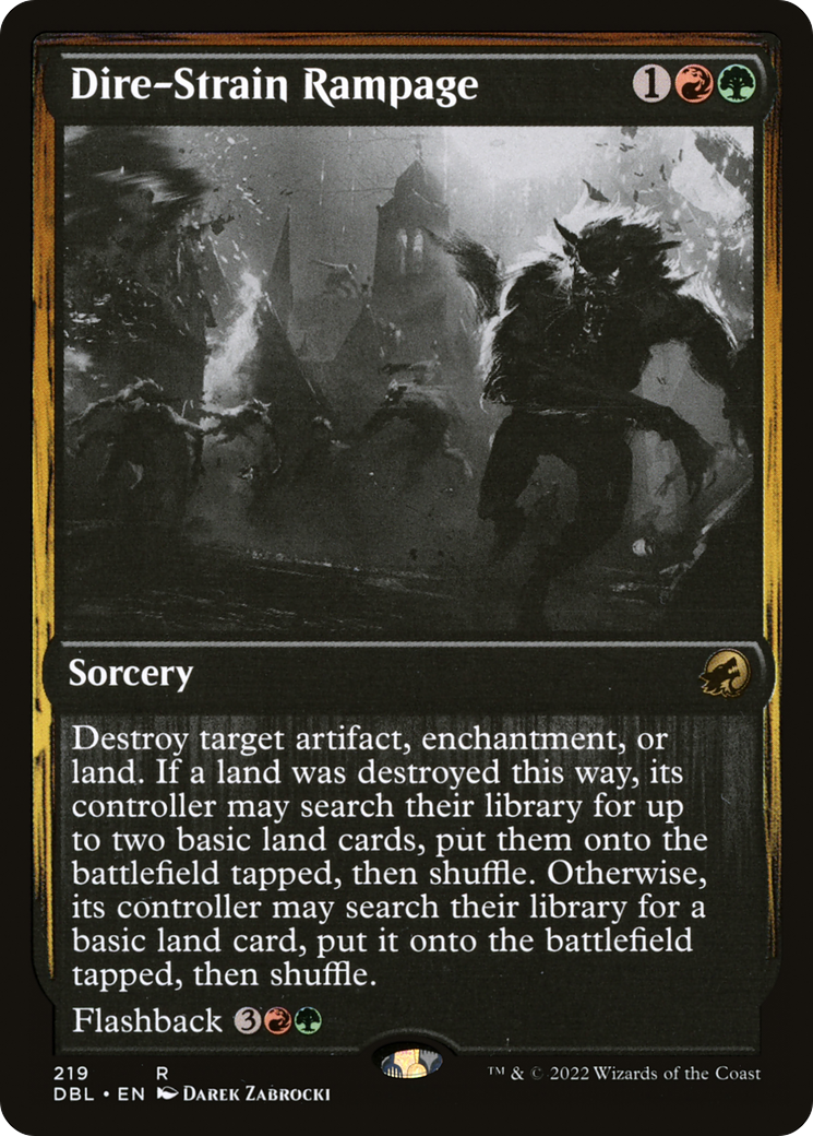 {R} Dire-Strain Rampage [Innistrad: Double Feature][DBL 219]