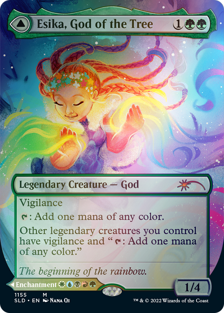 {R} Esika, God of the Tree // The Prismatic Bridge (Borderless) [Secret Lair: From Cute to Brute][SLD 1155]