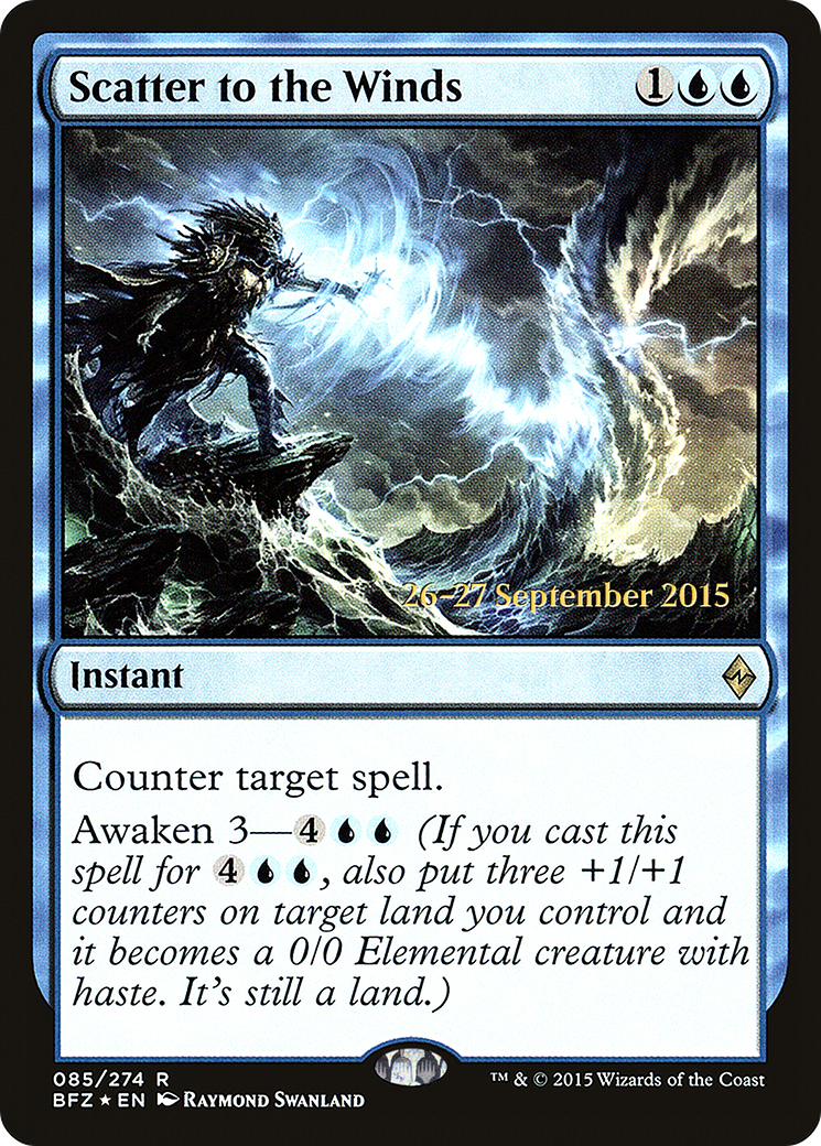 {R} Scatter to the Winds [Battle for Zendikar Prerelease Promos][PR BFZ 085] - Misty Mountain Games