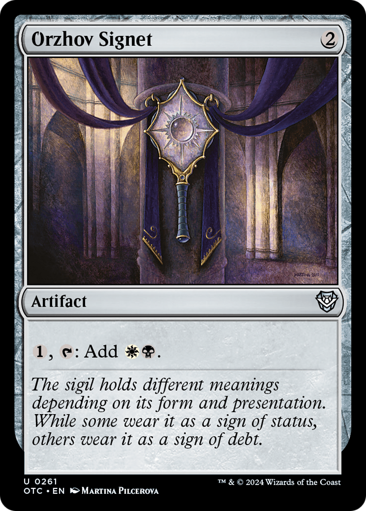 {C} Orzhov Signet [Outlaws of Thunder Junction Commander][OTC 261]