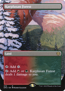 {R} Karplusan Forest (Borderless Alternate Art) [Dominaria United][DMU 379]