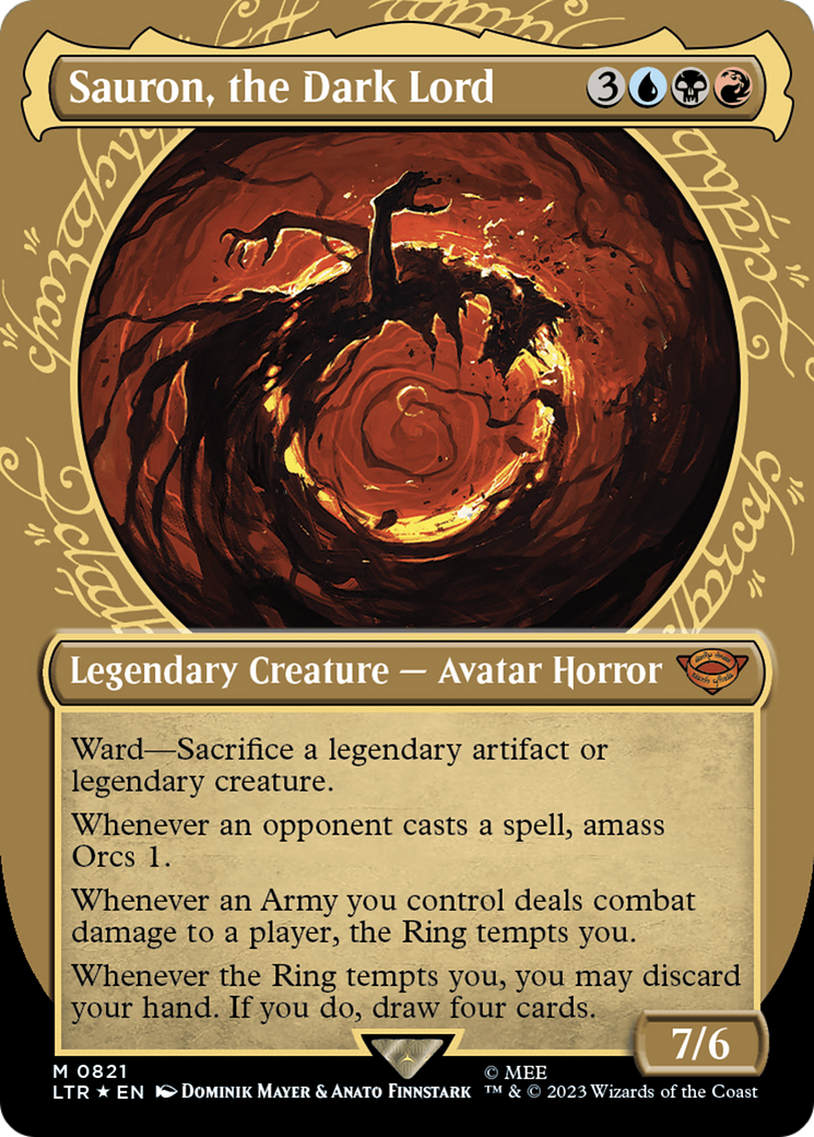 {R} Sauron, the Dark Lord (Showcase) (Surge Foil) [The Lord of the Rings: Tales of Middle-Earth][LTR 821]