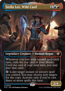 {R} Stella Lee, Wild Card (Borderless) [Outlaws of Thunder Junction Commander][OTC 003]