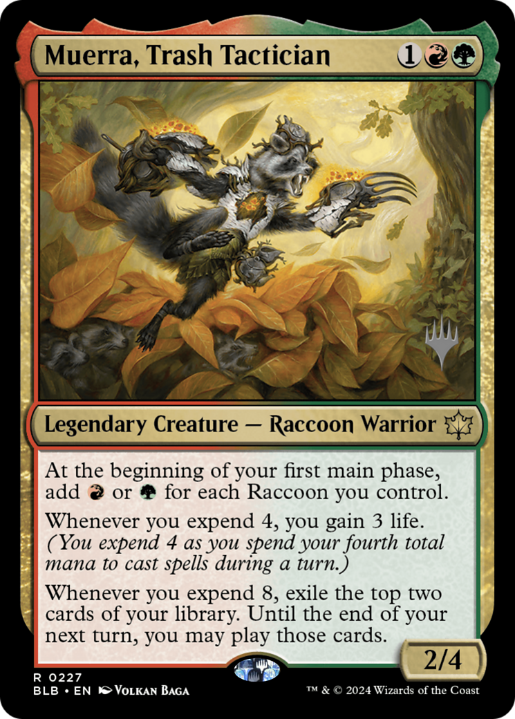 {@R} Muerra, Trash Tactician (Promo Pack) [Bloomburrow Promos][PP BLB 227]