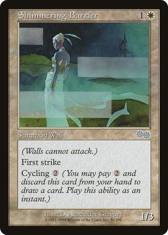 {C} Shimmering Barrier [Urza's Saga][USG 050]