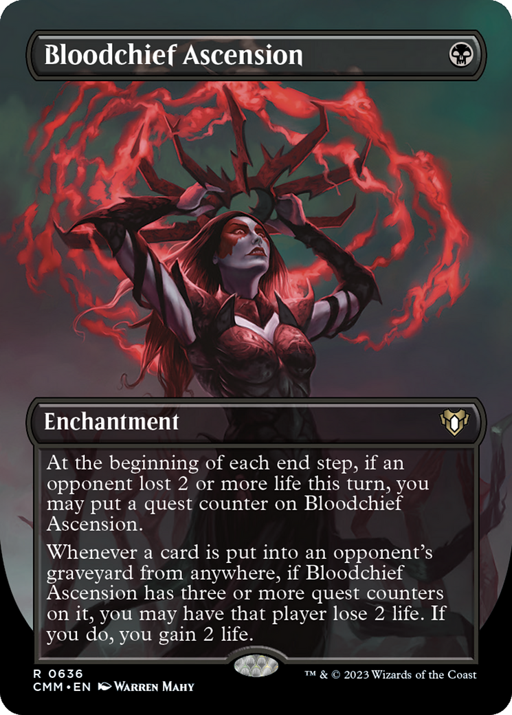 {R} Bloodchief Ascension (Borderless Alternate Art) [Commander Masters][CMM 636]